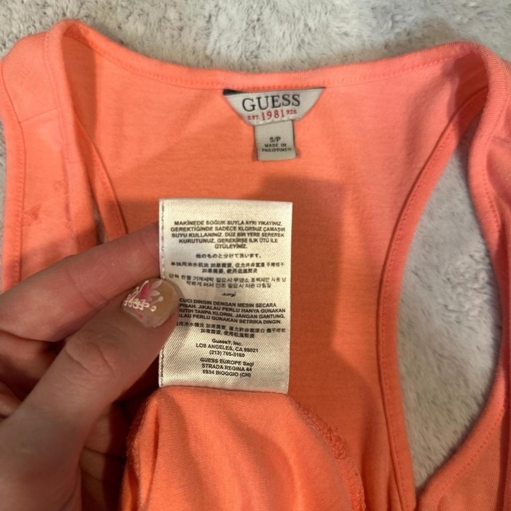 Y2K Cyber Vintage Guess Y2K Orange maxi tank dress with button detail SMALL - Picture 6 of 8